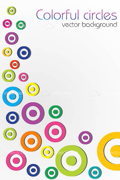 Abstract Background with Colorful Circles Pattern and Sample Text